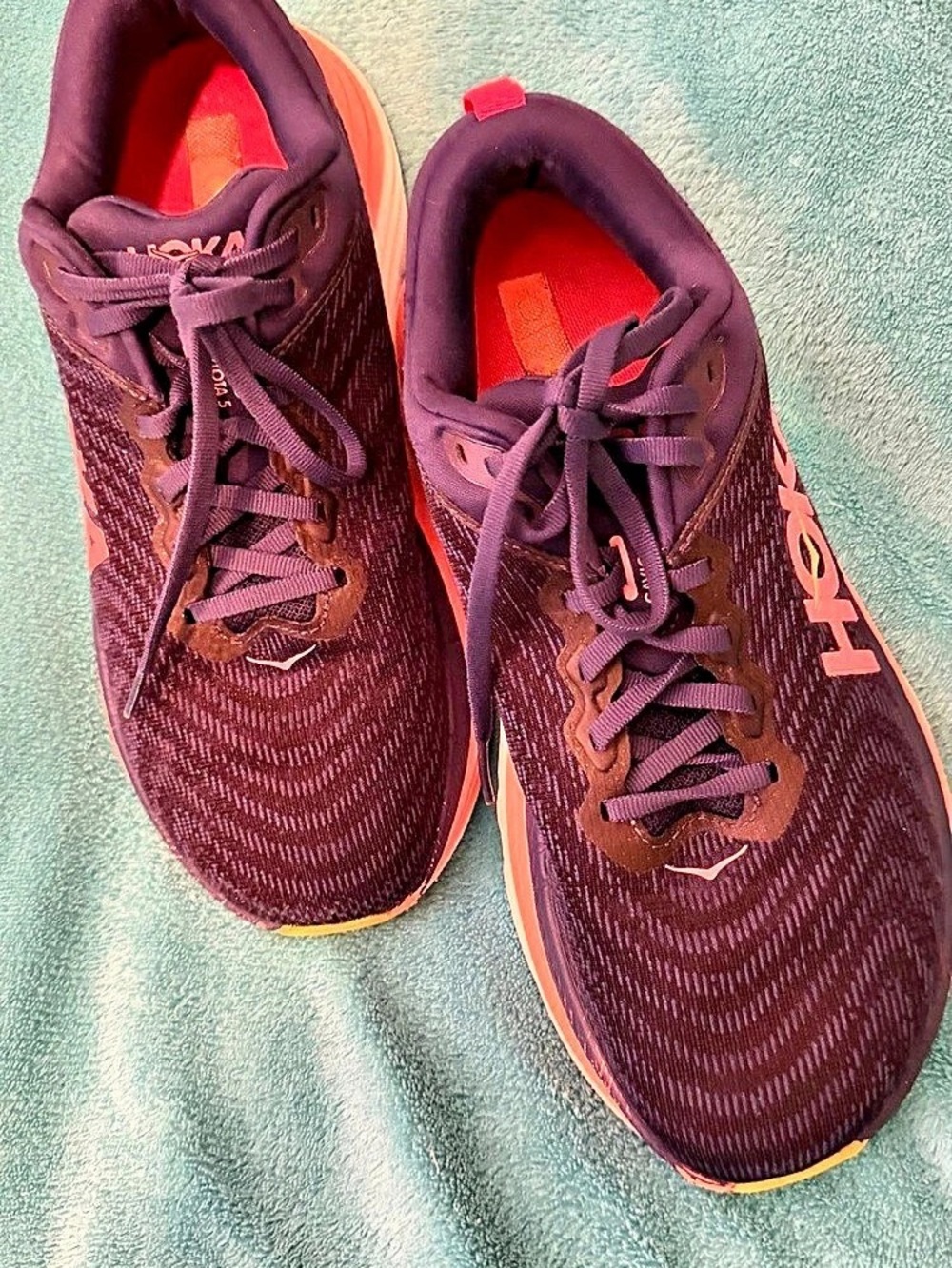 HOKA GAVIOTA 5 Shoes Navy & Orange US 8.5